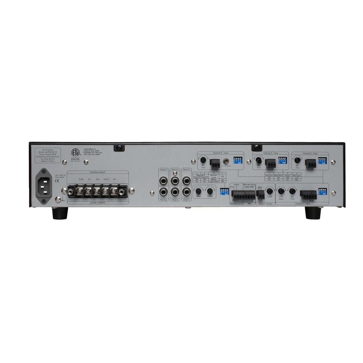 AtlasIED AA200PHD‑CE 200W Mixer Amplifier with PHD Diagnostics