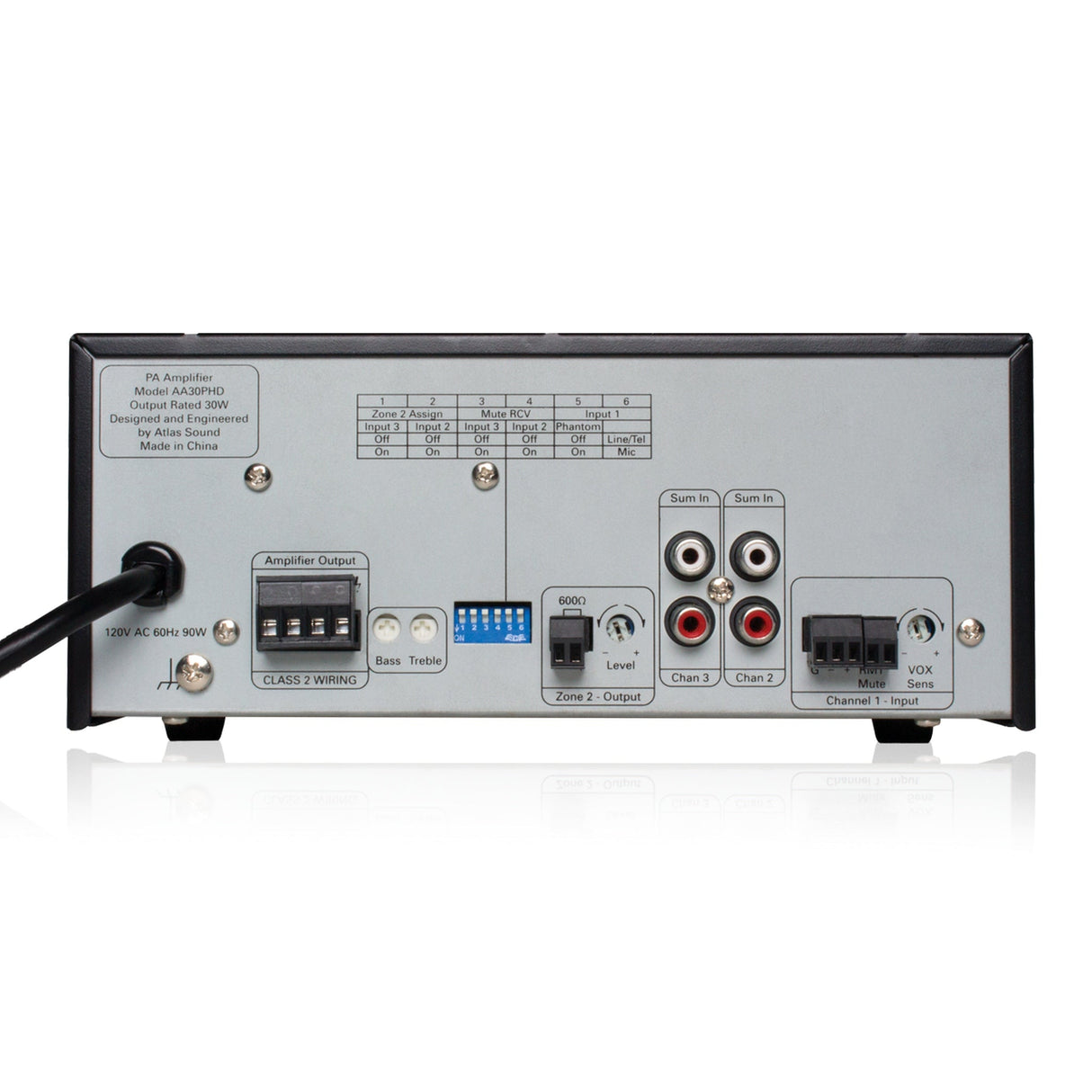 AtlasIED AA30PHD 30W  Mixer Amplifier with Push‑Here Diagnostics