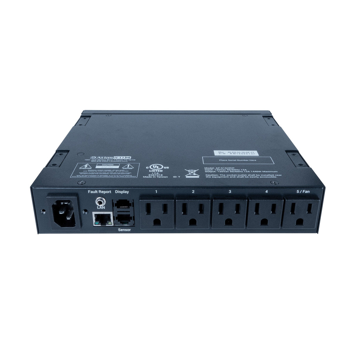 AtlasIED AP-S15HRIP Half-Rack IP Addressable Power Distribution Unit