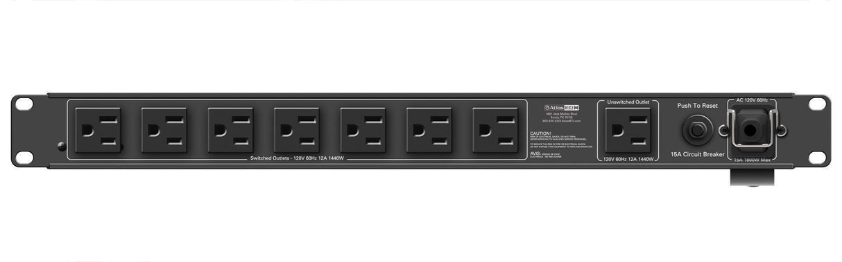 AtlasIED AP-S15LA 15LA Power Conditioner and Distribution Unit with IEC Power Cord and Lamp