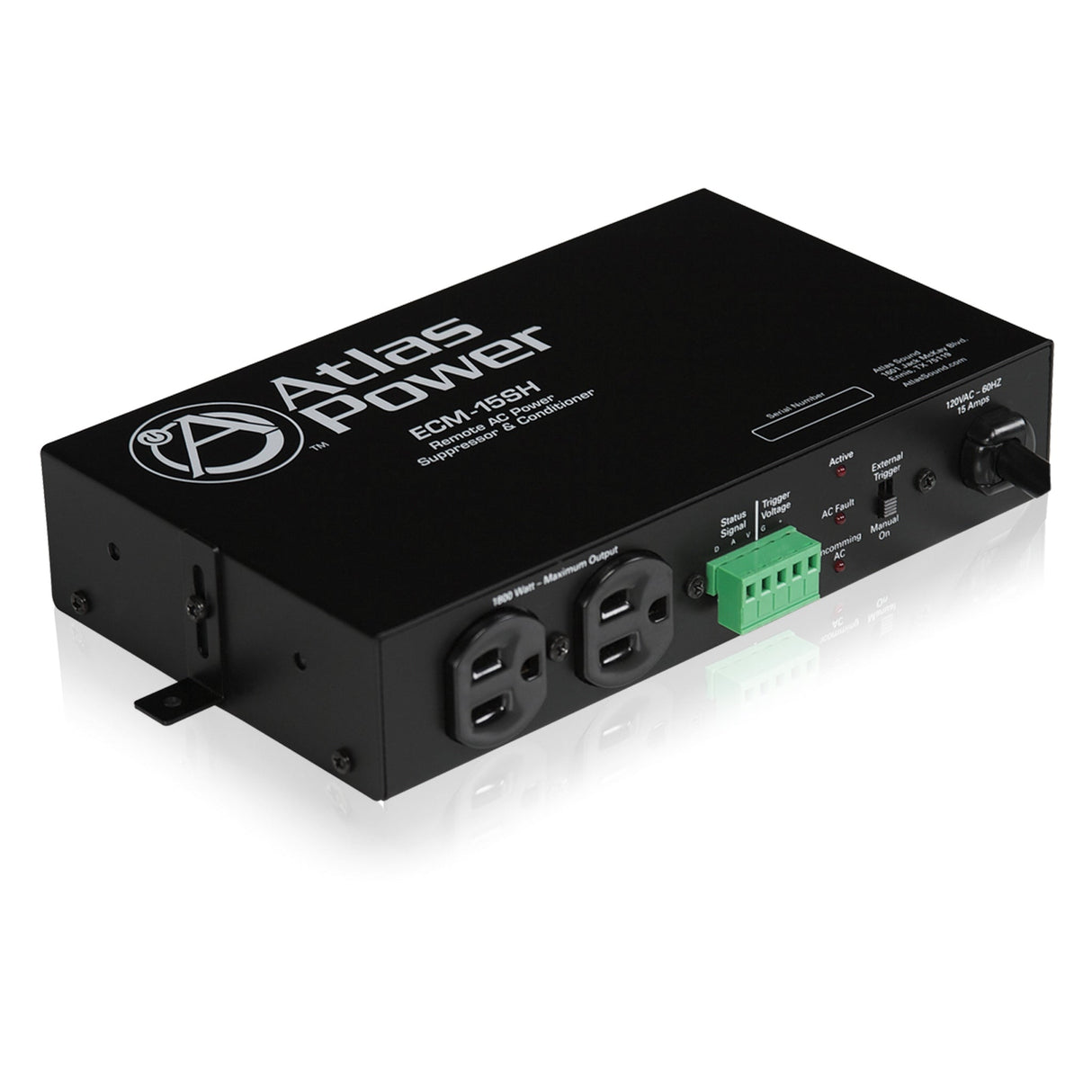 AtlasIED ECM-15SH 15A AC Power Conditioner and Spike Suppressor, Single Housing
