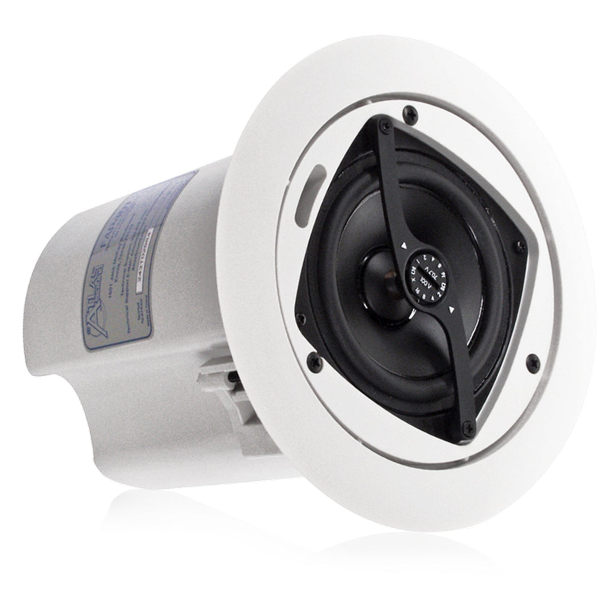 AtlasIED FAP40T Series 4-Inch In-Ceiling Speaker with 16W Transformer, Pair
