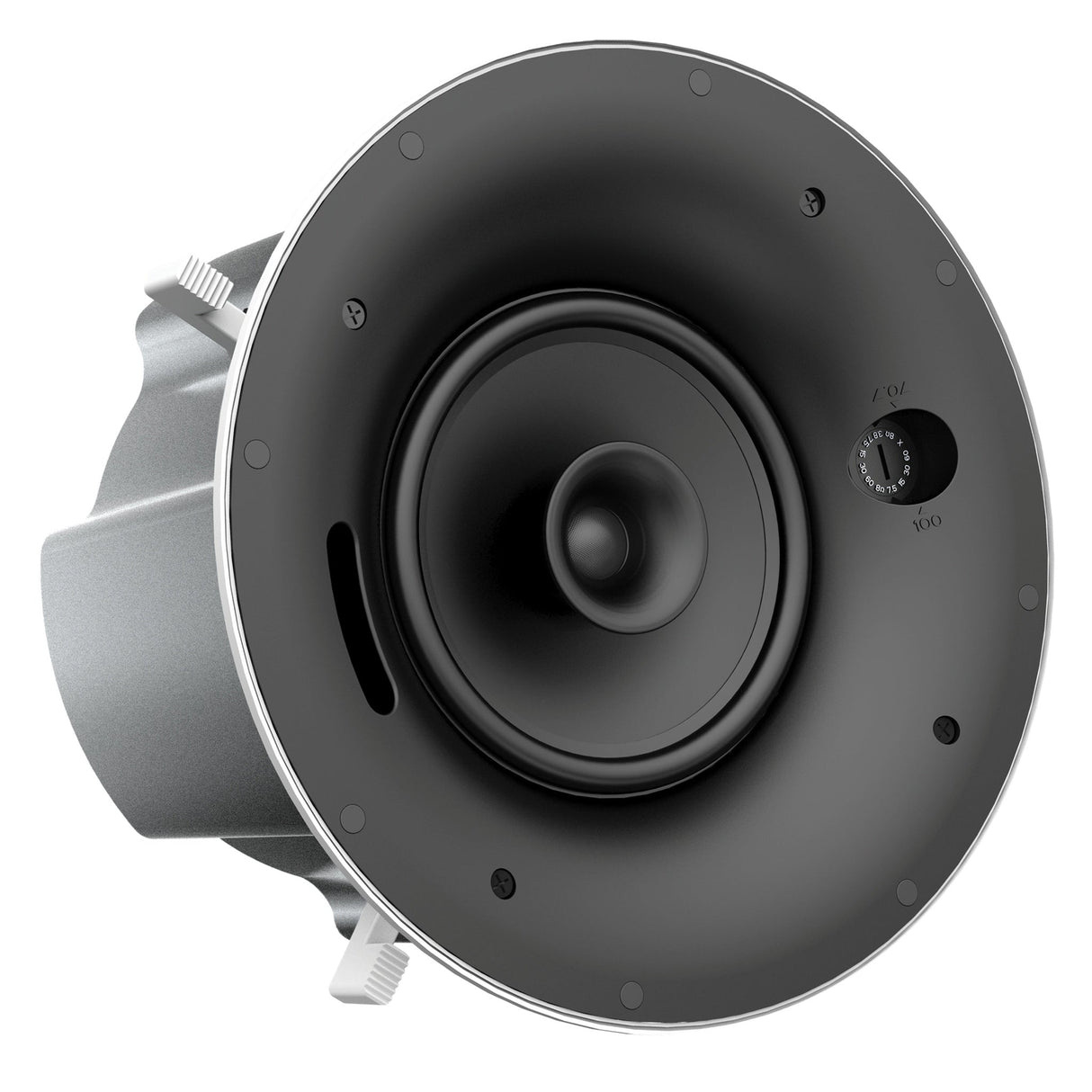 AtlasIED FAP6260T 6-Inch Coaxial In-Ceiling Speakers with 60W 70/100V Transformer and Ported Enclosure, Pair
