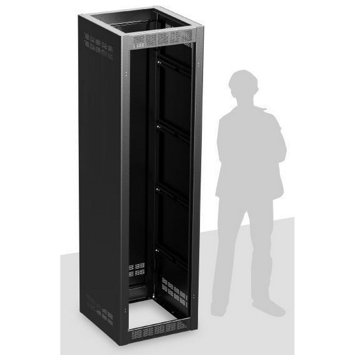 AtlasIED FMA44-25 Series Rack Enclosures, 25.5-Inch Usable Depth with Gangable, Stand-Alone, and Side Panel Options, 44RU