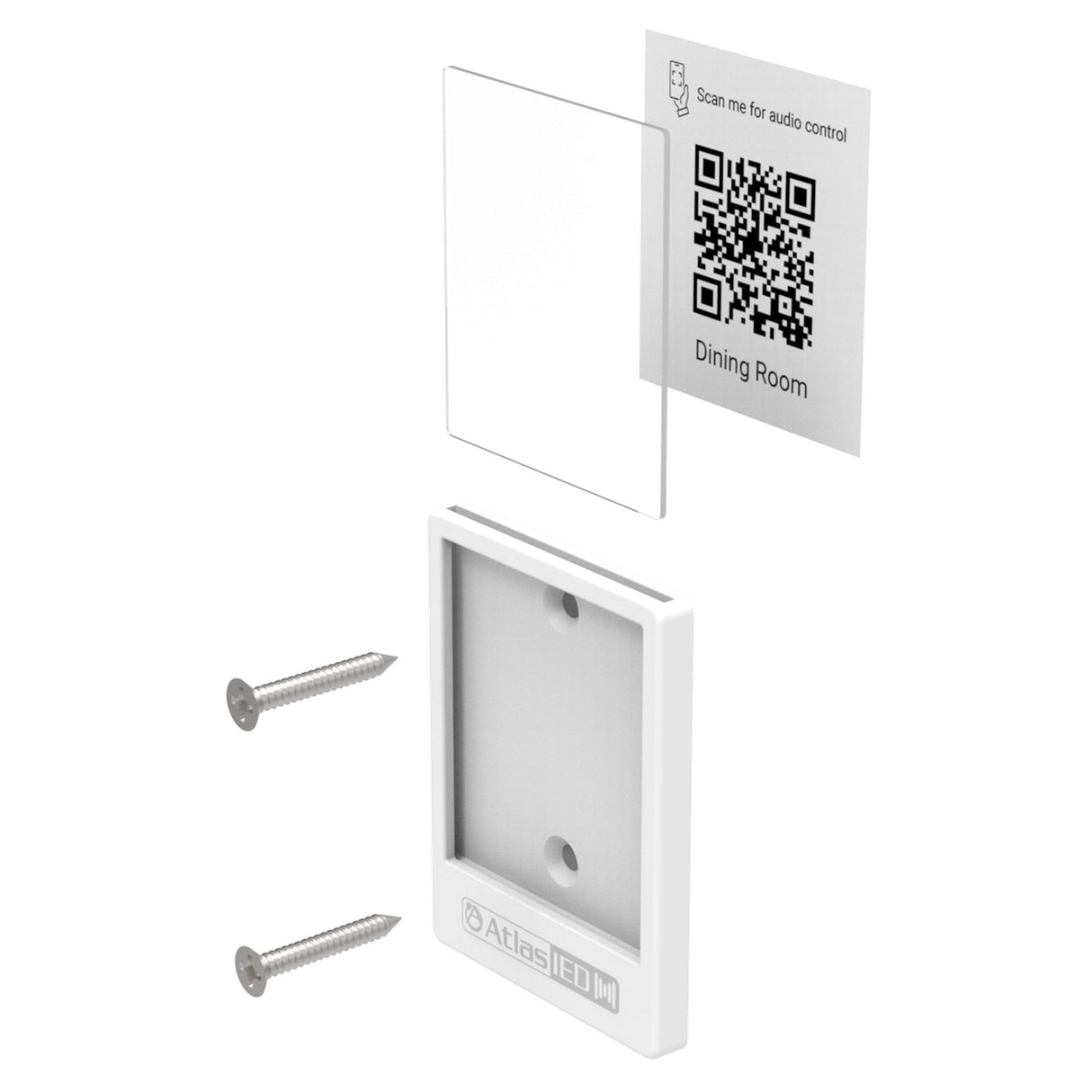 AtlasIED GEM‑5 QR Code Holder for Atmosphere Wall Controller