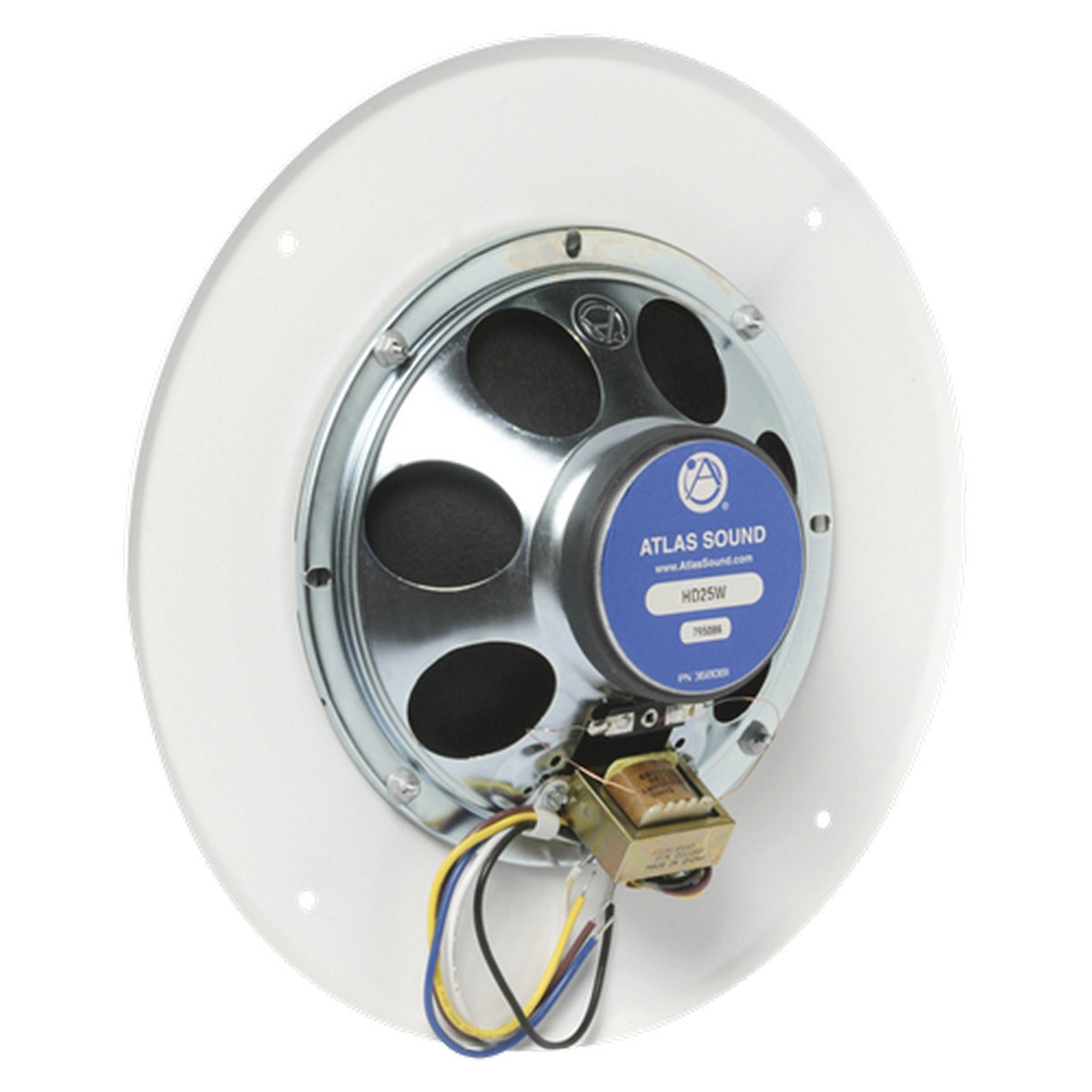 AtlasIED HD25W 8-Inch In-Ceiling Speaker with 5W 25V Transformer and 62-8 Baffle