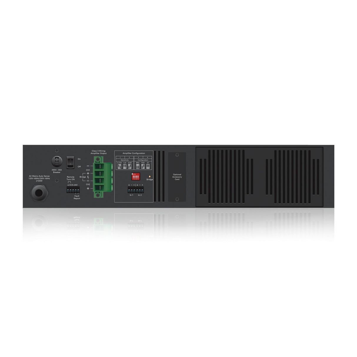 AtlasIED HPA4202 2-Channel x 2400W Commercial Multi-Impedance Power Amplifier