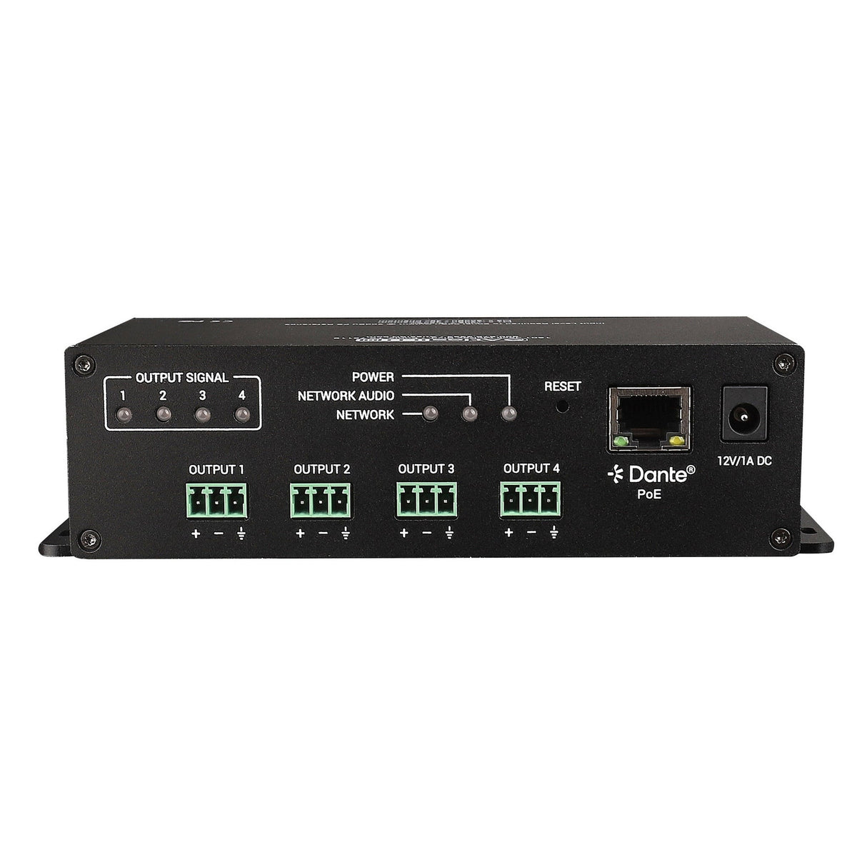 AtlasIED 1544AIO‑D 4×4 Audio I/O Module with PoE and Dante