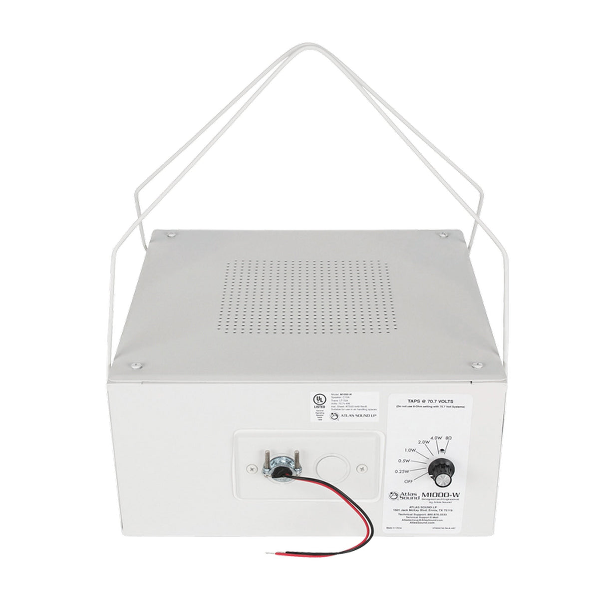 AtlasIED M1000 Series 8-Inch Dual Cone Sound Masking Speaker with 70V Transformer