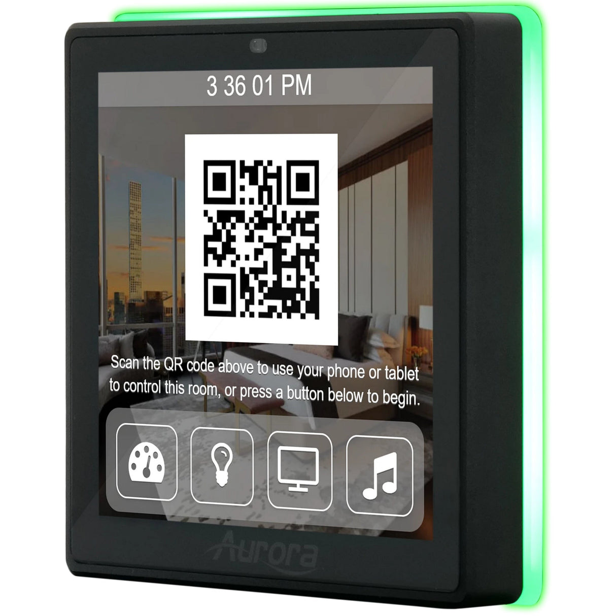 Aurora RXT-4WM-B 4-Inch In-Wall ReAX Touch Panel Control System