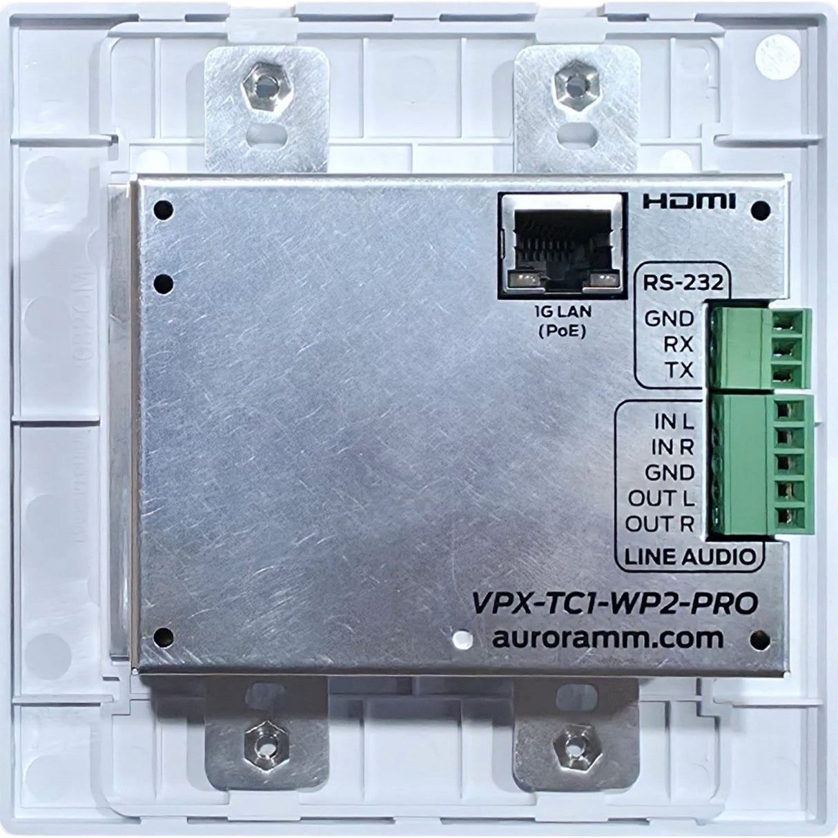 Aurora Multimedia VPX-TC1-WP2-PRO 4K60 AV-over-IP Wall Plate