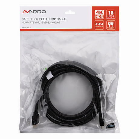 AVARRO 0E-HDMIP15 UHD 4K HDMI Cable with Ethernet, 15-Feet