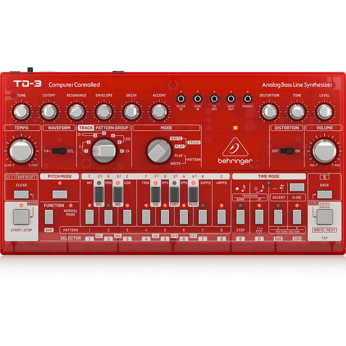 Behringer TD-3 Analog Bass Line Synthesizer with Sequencer and Distortion