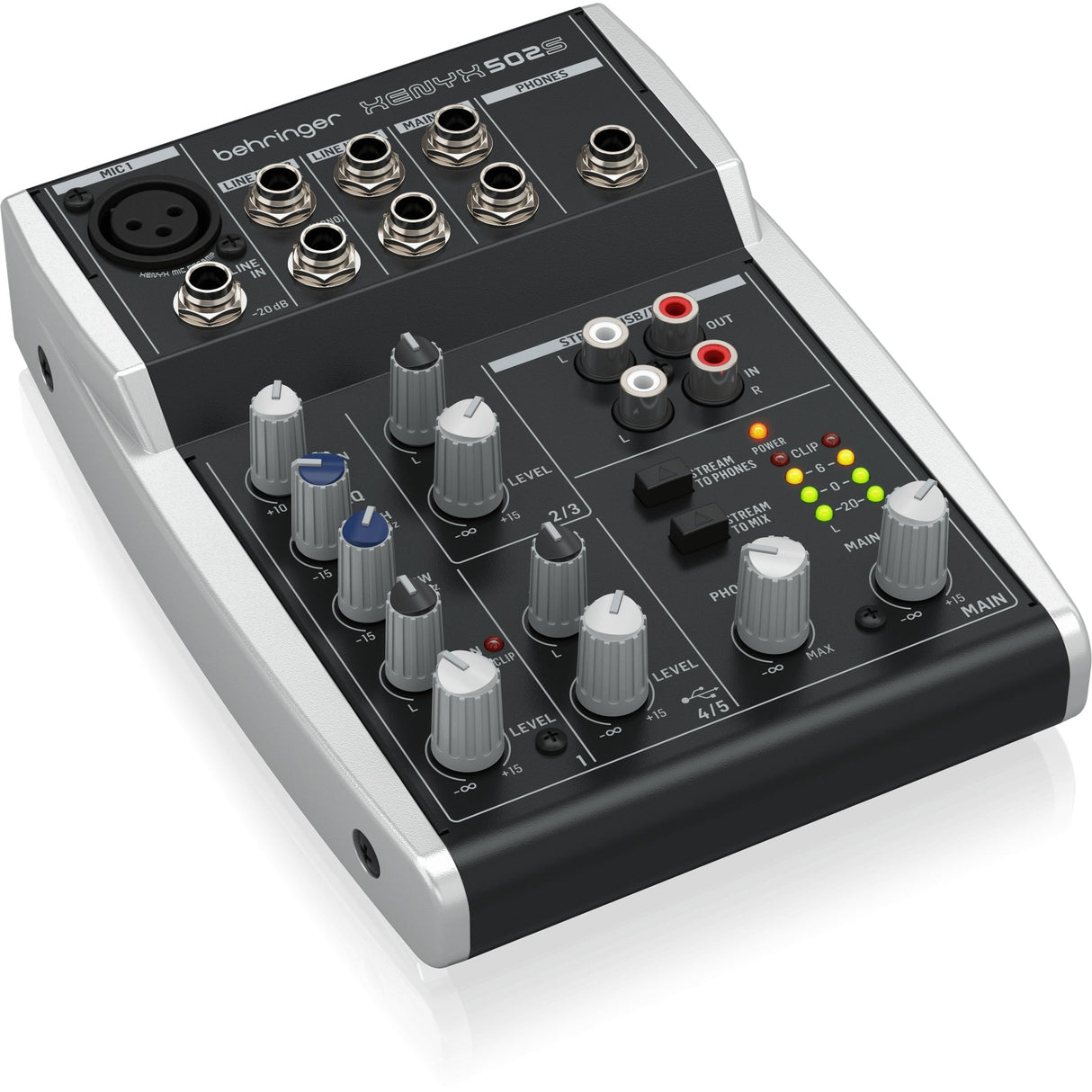 Behringer XENYX 502S 5-Input Analog Mixer with USB Streaming
