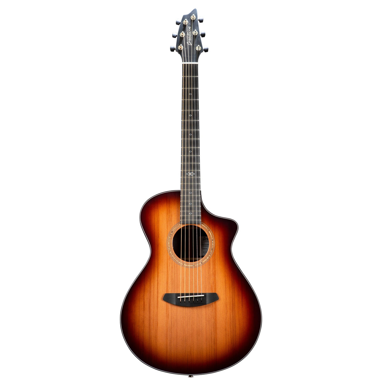 Breedlove Premier Concert Burnt Amber CE Adirondack Rosewood, Edgeburst Gloss Finish