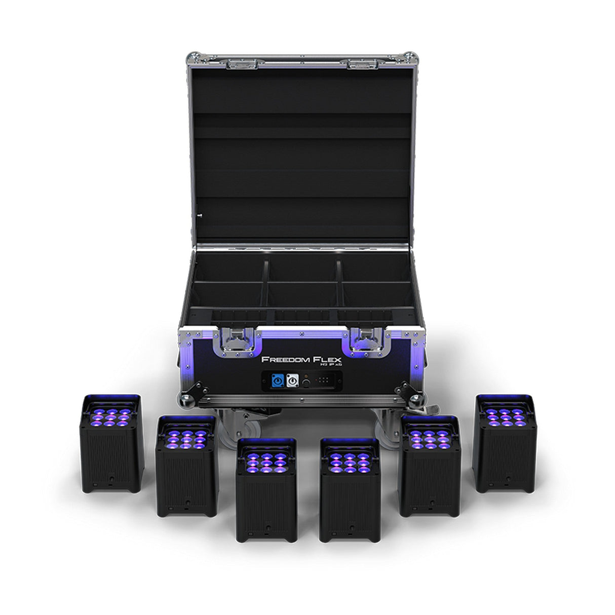 Chauvet DJ Freedom Flex H9 IP X6 Battery Operated Hex-Color RGBAW + UV LED PAR Kit