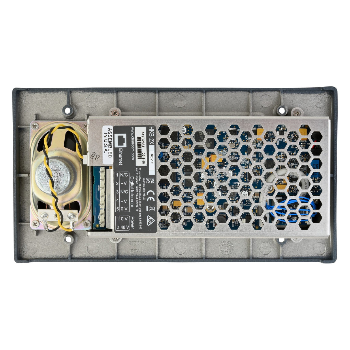 Clear-Com HelixNet HKB Speaker Station with 2/4Channel Program Audio Flush Mounted
