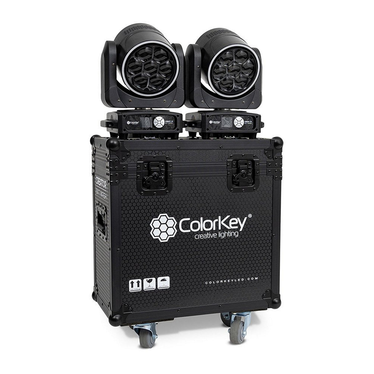 ColorKey 2-Piece Flight Case with Castors for Creator BX7 Wash Moving Head Black