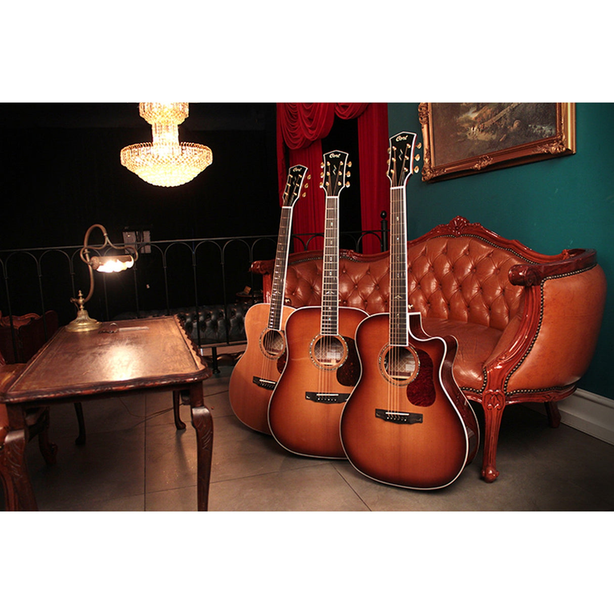 Cort GOLD D8 Acoustic-Electric Guitar Dreadnought Light Burst - guitar