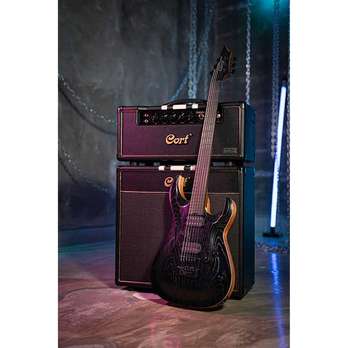 Cort KX700 Evertune Electric Guitar Ash Top on Mahogany Body - guitar