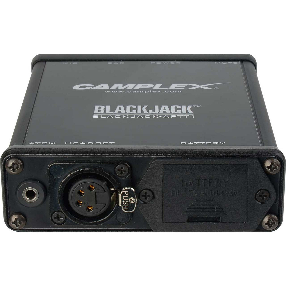 Camplex BLACKJACK-APTT1 Push to Talk Headset Active Adapter for Blackmagic ATEM Camera Converter 4 Pin XLR Female