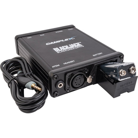 Camplex BLACKJACK-APTT3 Push to Talk Headset Active Adapter for Blackmagic ATEM Camera Converter 5 Pin XLR Female