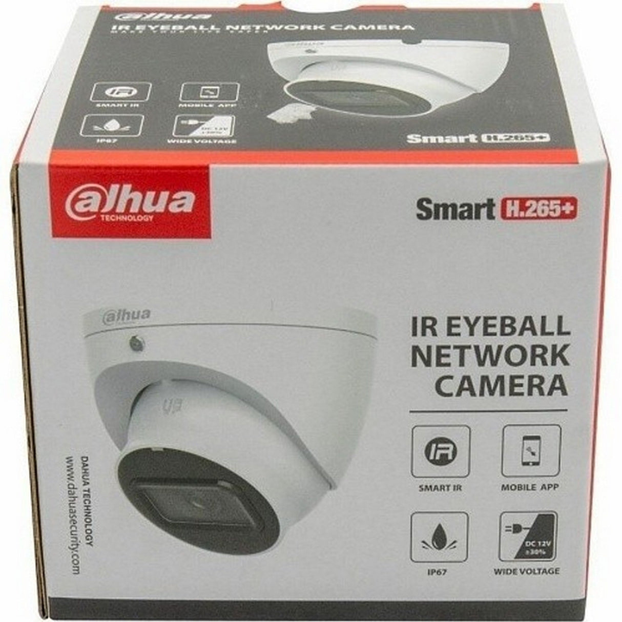 Dahua Lite-Series 4MP Entry-Level Viewing IR Turret IP Camera with Motion Detection White