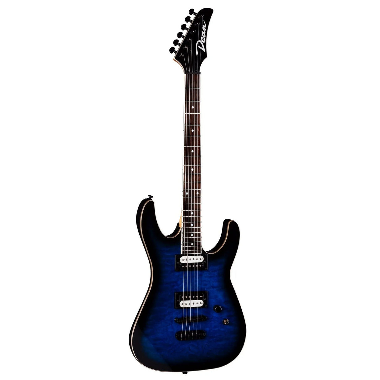 Dean Guitars MD X Quilt Maple Trans Blue Burst Electric Guitar - guitar