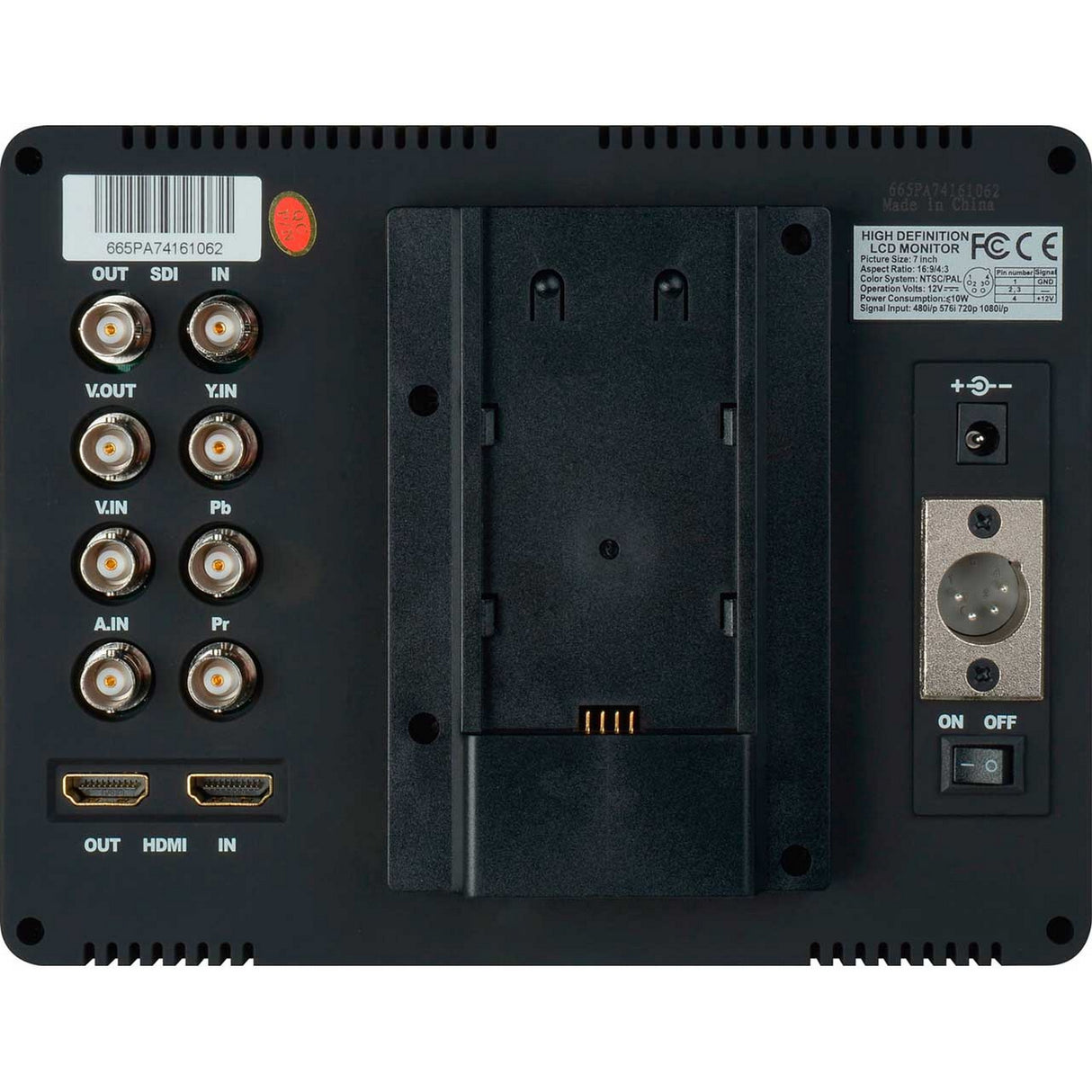 Delvcam DELV-SDI-7-VM 7-Inch 3G-SDI HDMI Field Monitor with V-Mount Battery Plate