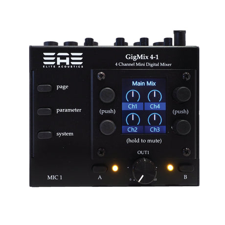 Elite Acoustics GigMix 4-1 4-Channel Mini Digital Mixer