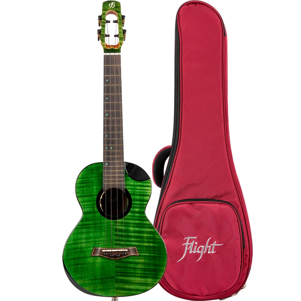 Flight Comet EQ-A Tenor Mahogany Ukulele Green