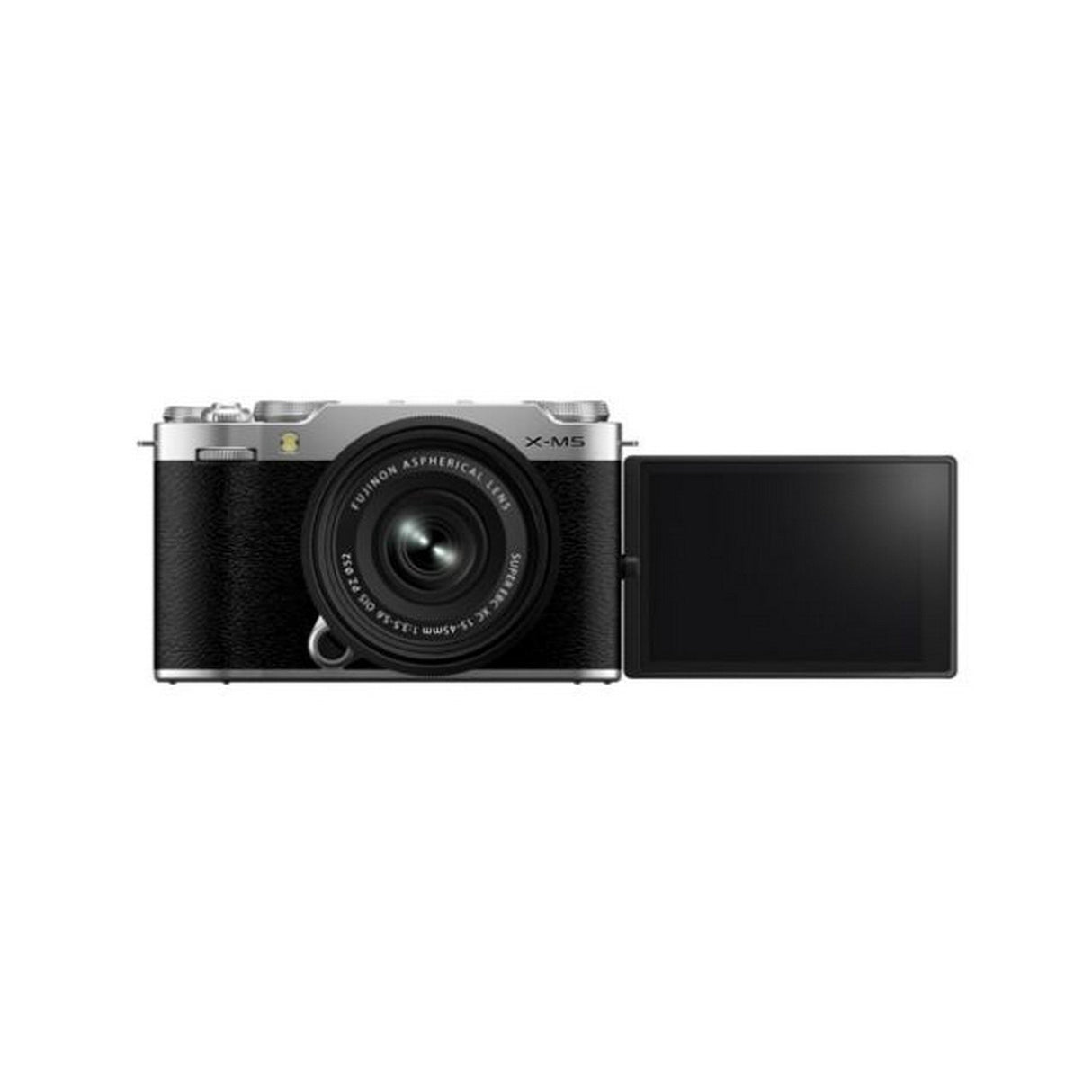 Fujifilm X-M5 Mirrorless Camera with XC15-45mmF3.5-5.6 OIS PZ Lens Silver