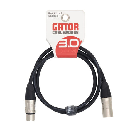 Gator GCWB-XLR-03 Backline Series XLR Male to XLR Female Microphone Cable
