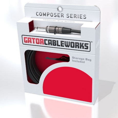 Gator GCWC-SPK-1TL Composer Series 1/4-Inch Straight TS to Straight Twist Lock Connector Speaker Cable