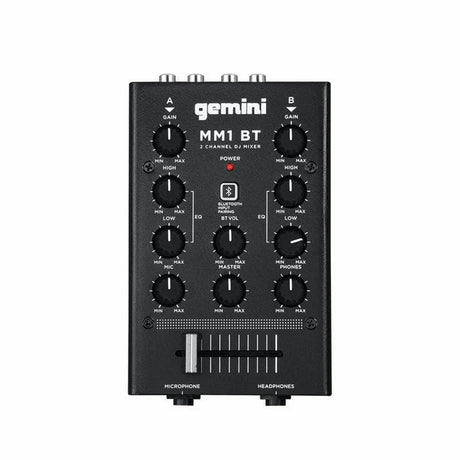 Gemini MM1BT 2 Channel DJ Mixer with Bluetooth Input (Used) - used