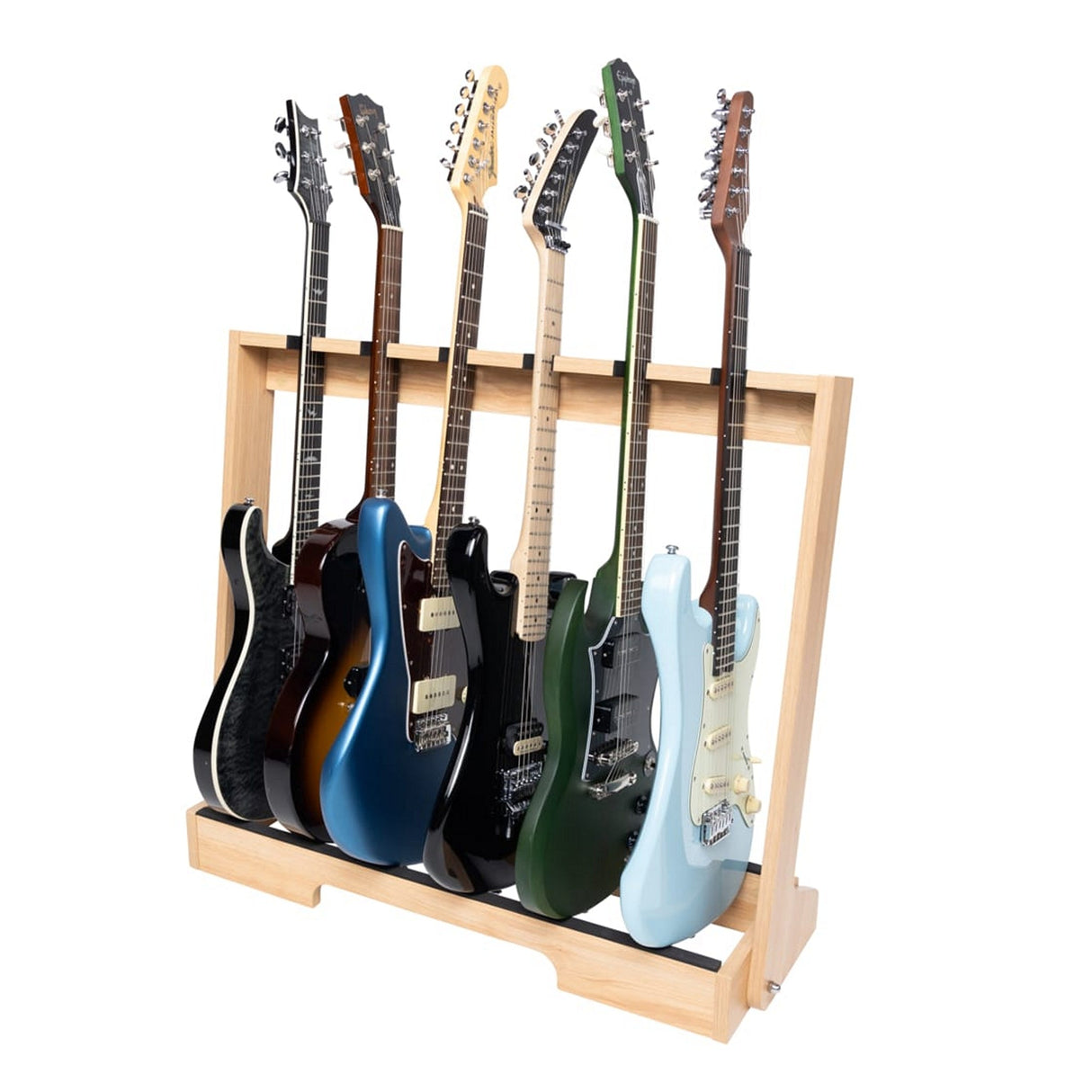 Gator GFW-GTR-WD6RK-MPL Frameworks Wooden Guitar Rack for 6 Guitars Maple - accessories