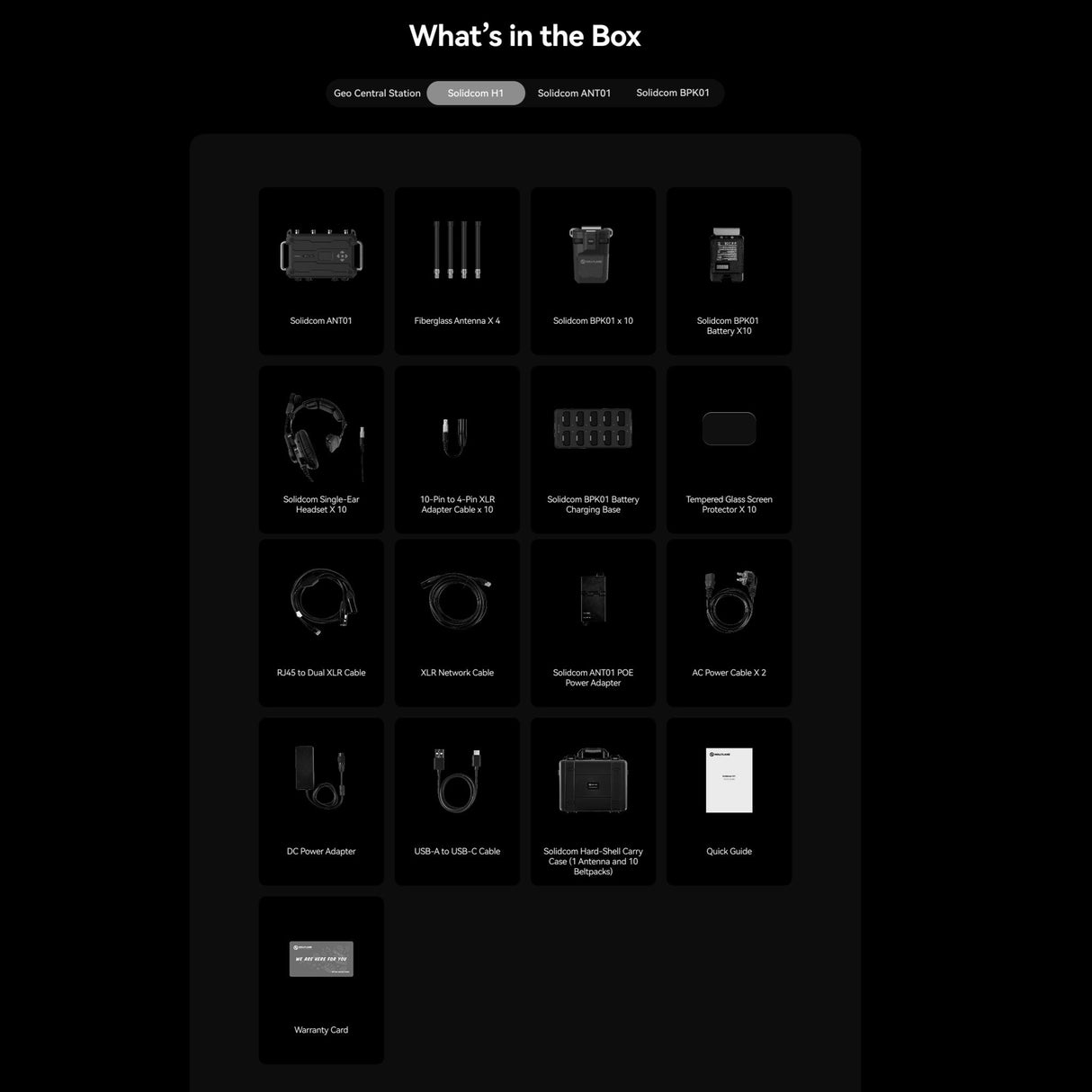 Hollyland Solidcom H1-10S 10-Person Wireless Intercom System