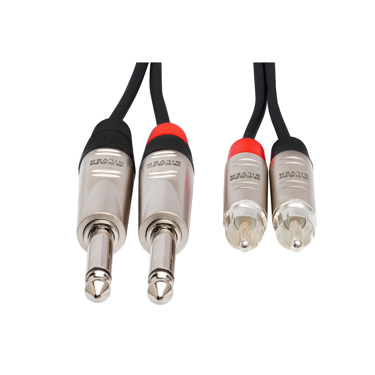 Hosa HPR-020X2 Dual REAN 1/4-Inch TS to RCA Pro Stereo Interconnect Cable 20-Feet