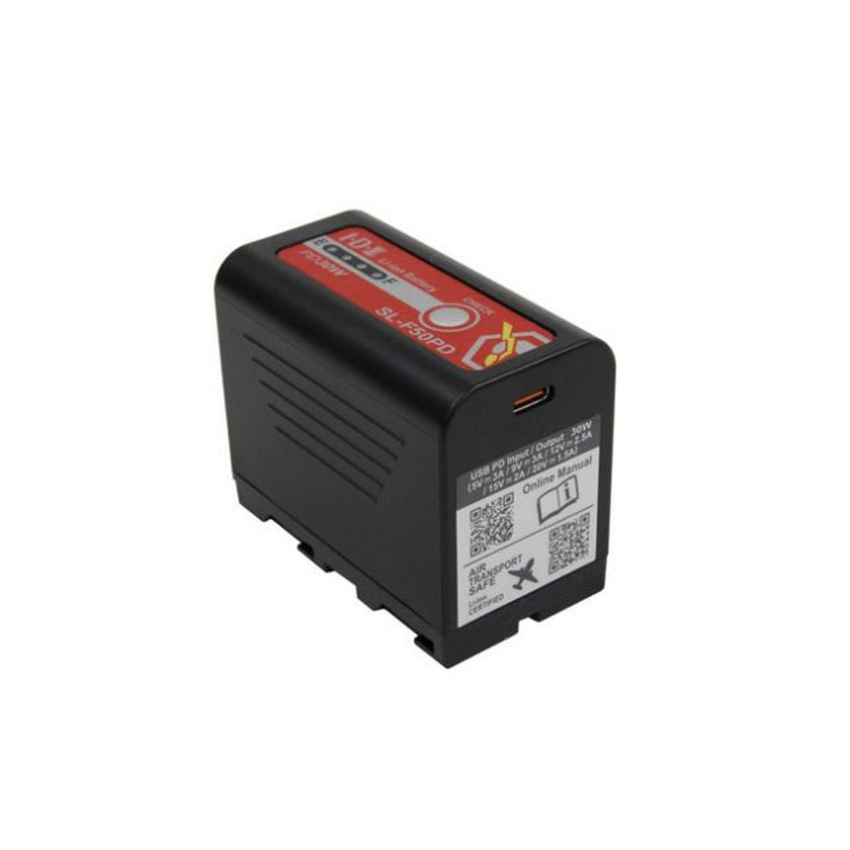 IDX SL-F50PD 6600mAh Sony L-Series Camera Battery with X-Tap and USB‑C PD