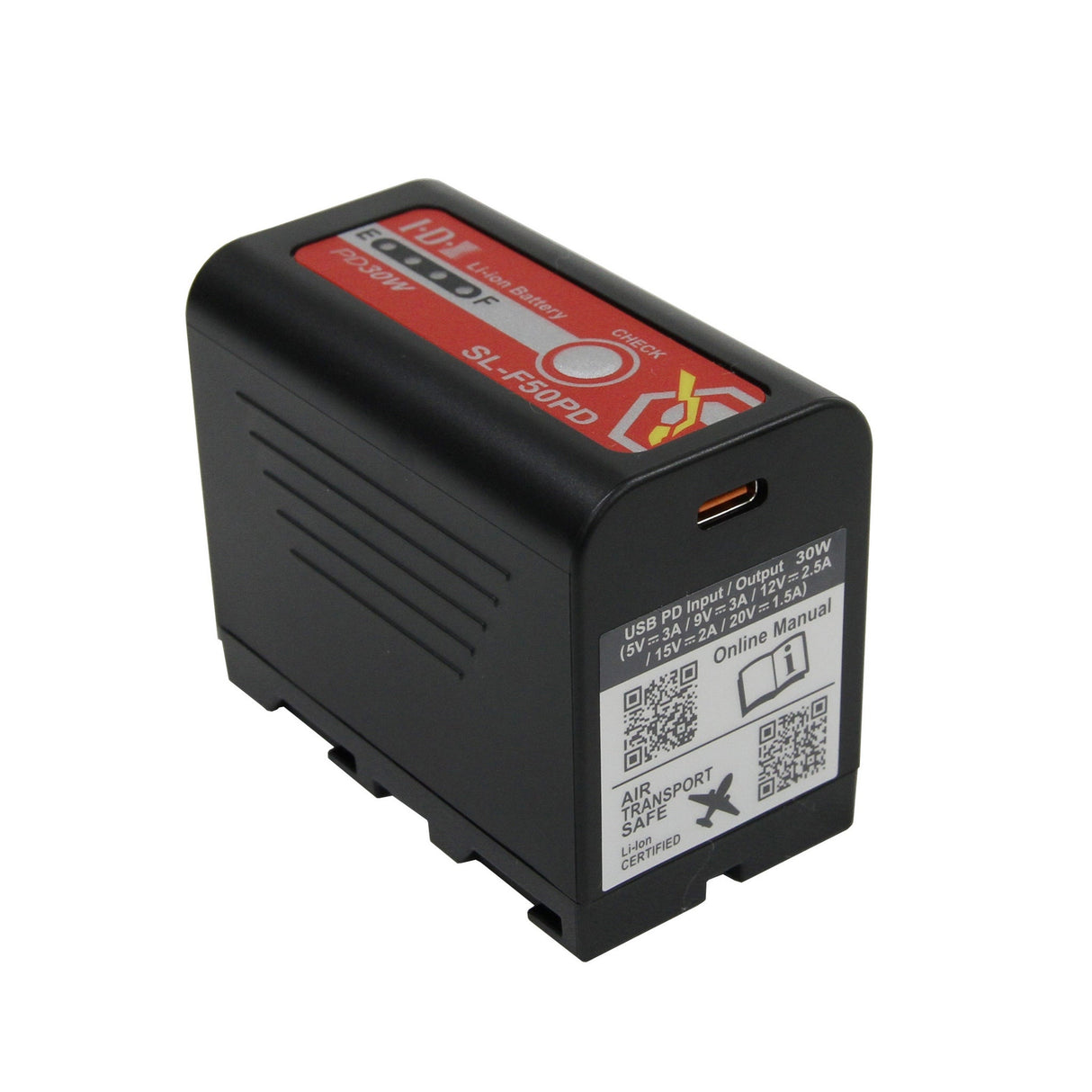 IDX SL-F50PD 6600mAh Sony L-Series Camera Battery with X-Tap and USB‑C PD