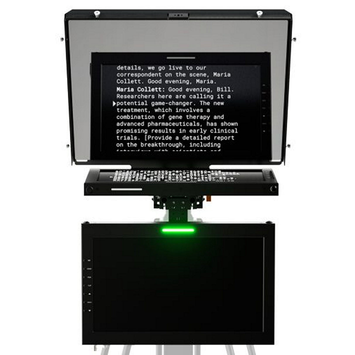 Ikan PT415W-TM 15-inch SDI Teleprompter Pedestal Dolly Turnkey