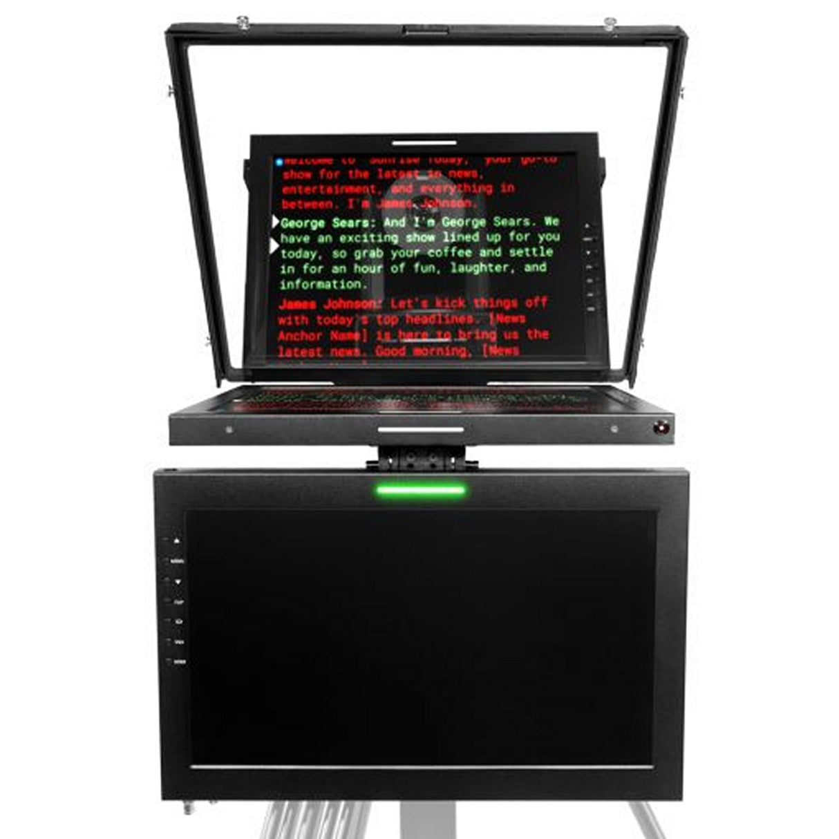 Ikan PT419W-PTZ-TM-PEDESTAL 19-inch PTZ SDI Teleprompter Pedestal Dolly Kit