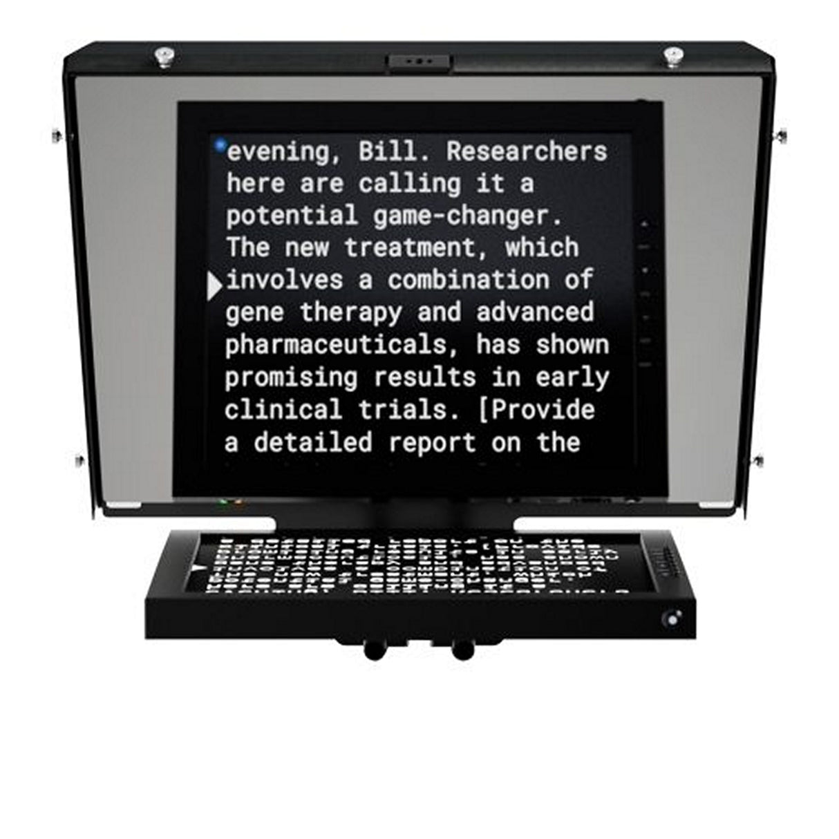 Ikan PT4500S-TM-V3-PEDESTAL 19-inch PTZ Widescreen Teleprompter with Talent Monitor & Pedestal