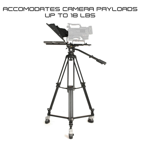 Ikan PT4700-TRIPOD 17-Inch Teleprompter, Tripod and Dolly Turnkey
