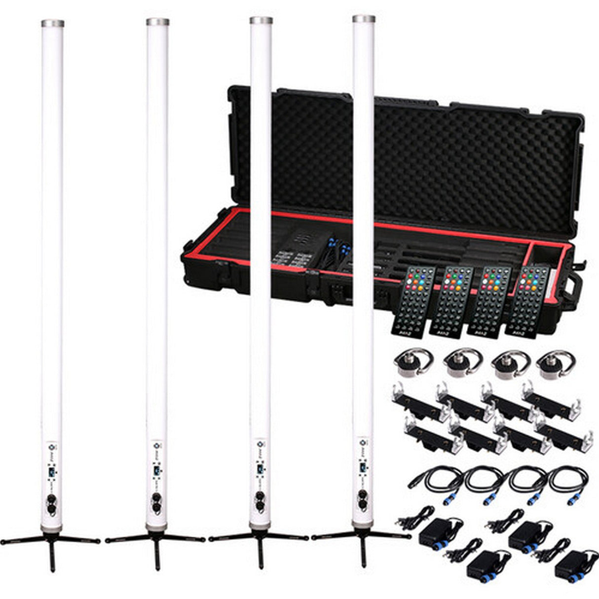 JMAZ Electro T5 RGBW+WW LED Tube Light Kit, 4 Pack