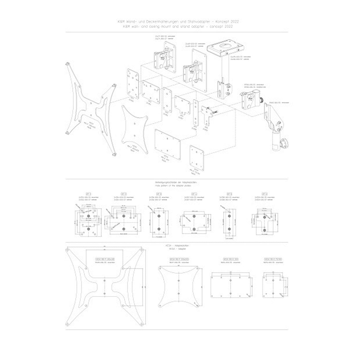 K&M 19780 Inclinable Speaker Stand Adapter