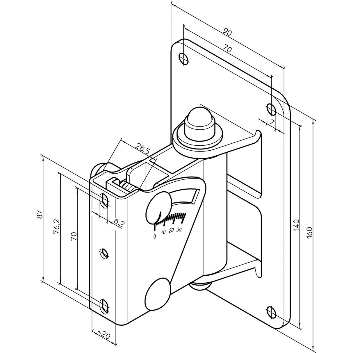 K&M 24471 Multi-purpose Speaker Wall Mount
