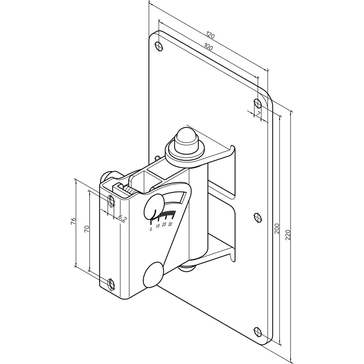 K&M 24481 Multi-purpose Speaker Wall Mount