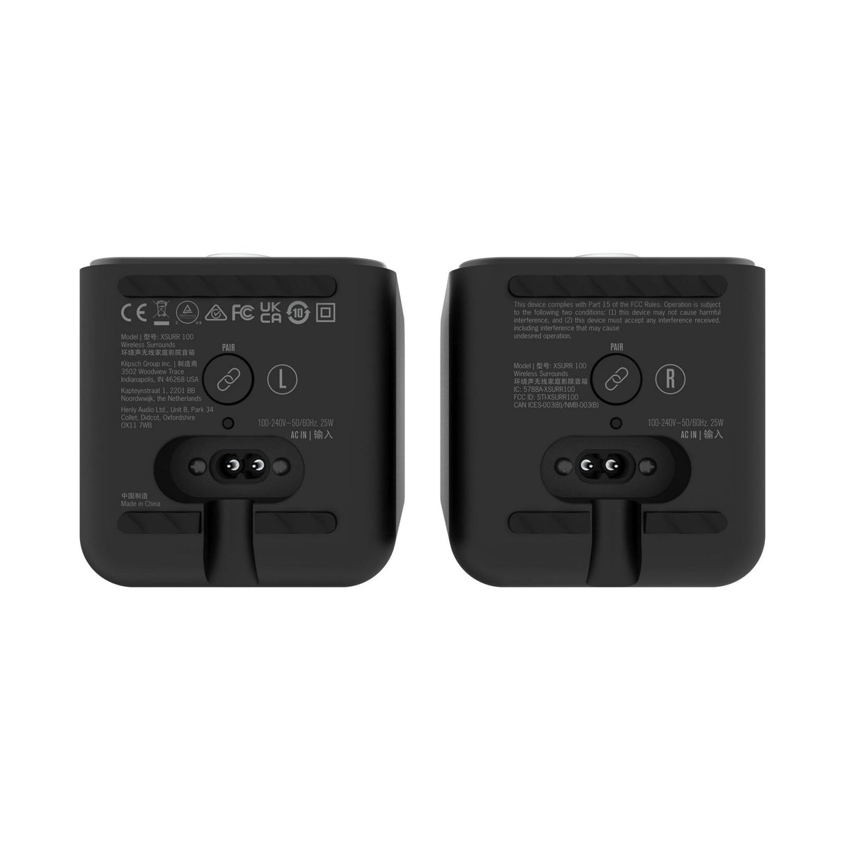 Klipsch FLEXUS-SURR-100 Flexus Wireless Surround Speakers, Ebony, Pair