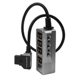 Kondor Blue 12V Metal D-Tap Hub 4-Way Port Power Tap Splitter